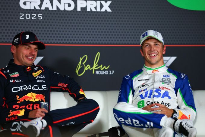 Max Verstappen en Liam Lawson Red Bull Racing F1