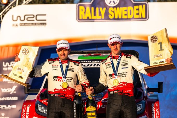 FIA WRC Rally Sweden 2026 winnaars Evans en Martin