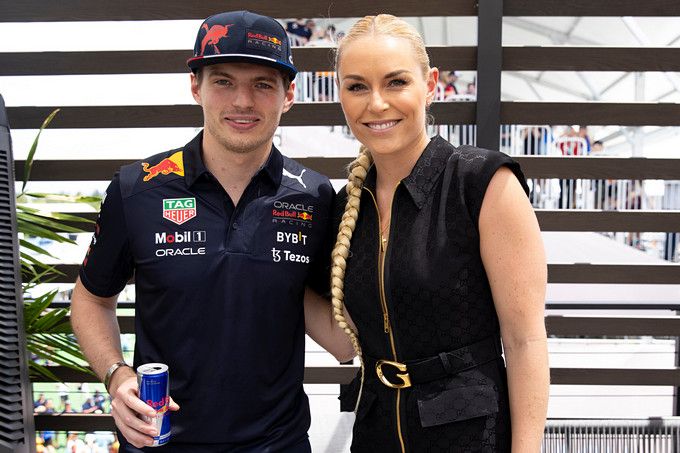 Max Verstappen en Lindsey Vonn Formula One Red Bull