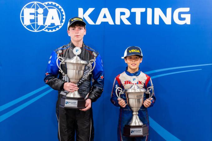 Ferguson en Tucker gekroond tot allereerste winnaars van de FIA Karting Arrive and Drive World Cup
